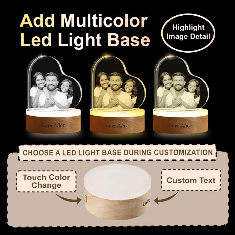 3D Crystal Heart Keepsake