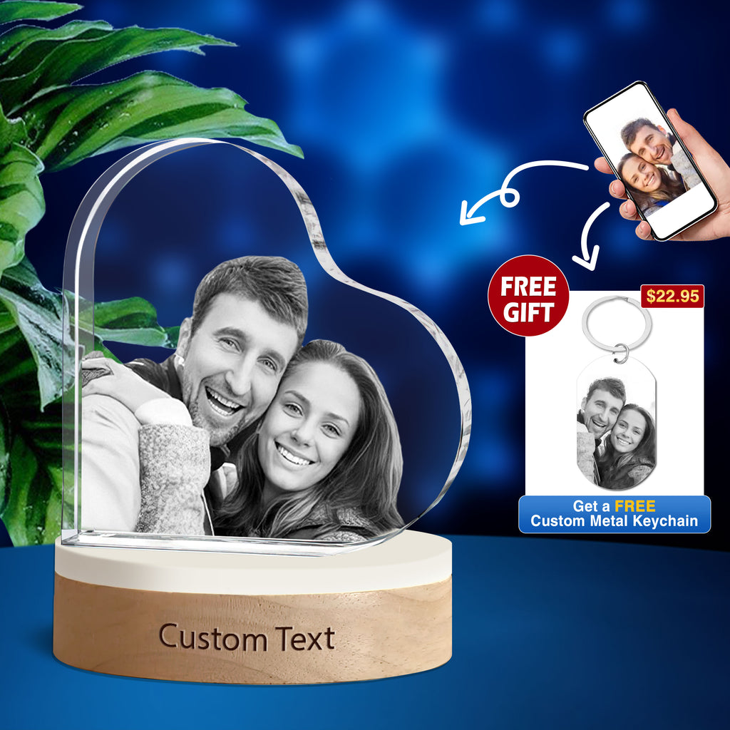 3D Crystal Heart Keepsake