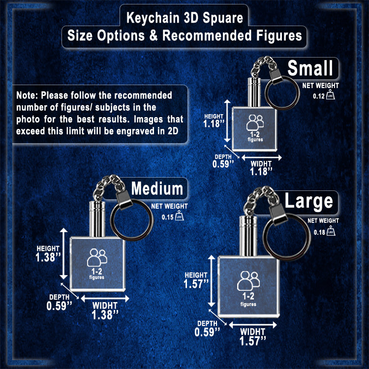 Keychain Square 3D