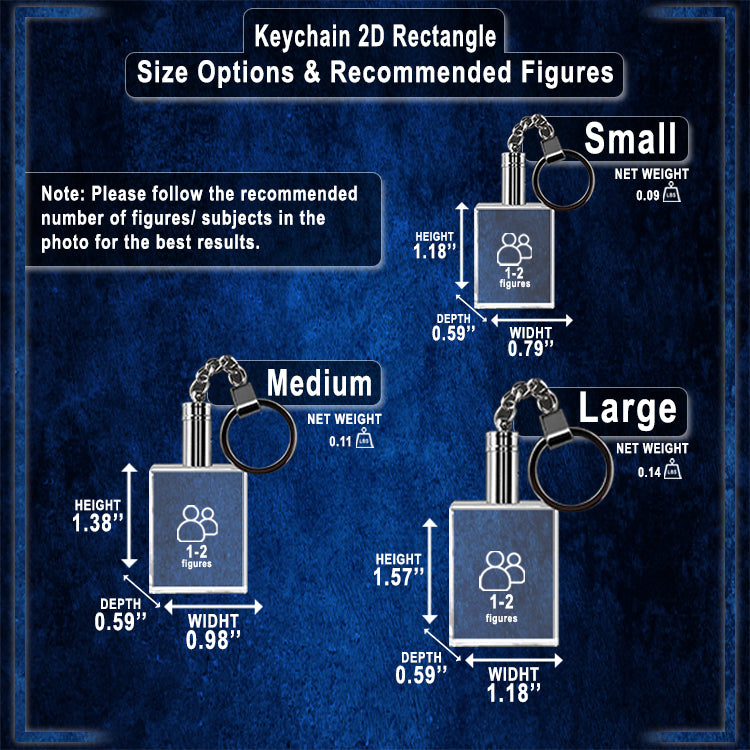 Keychain Rectangle 3D