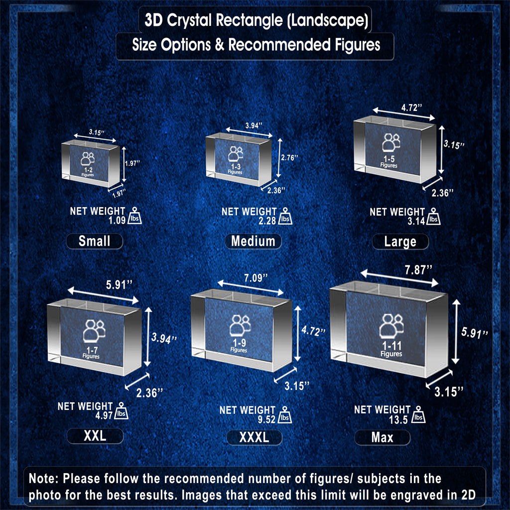 3D Crystal Rectangle Wide